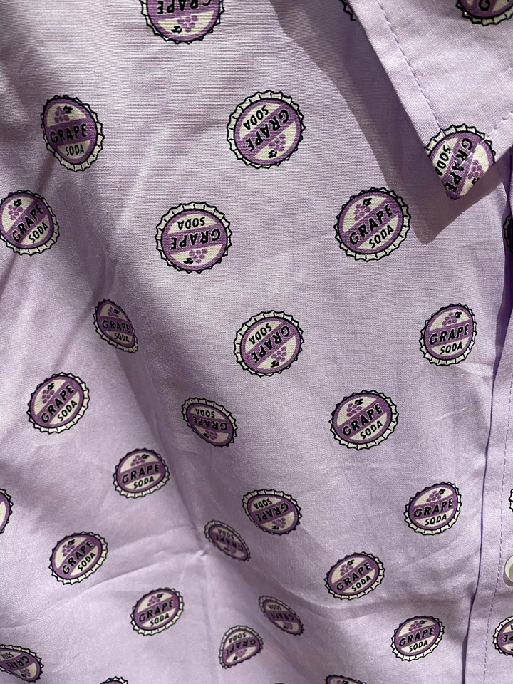 Grape Soda Button Down Shirt Close Up