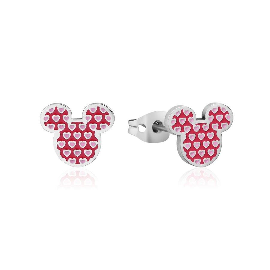 mickey heart earrings