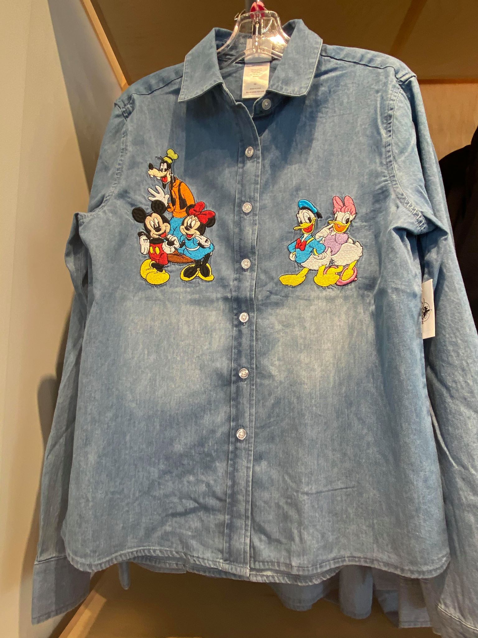 embroidered disney shirt