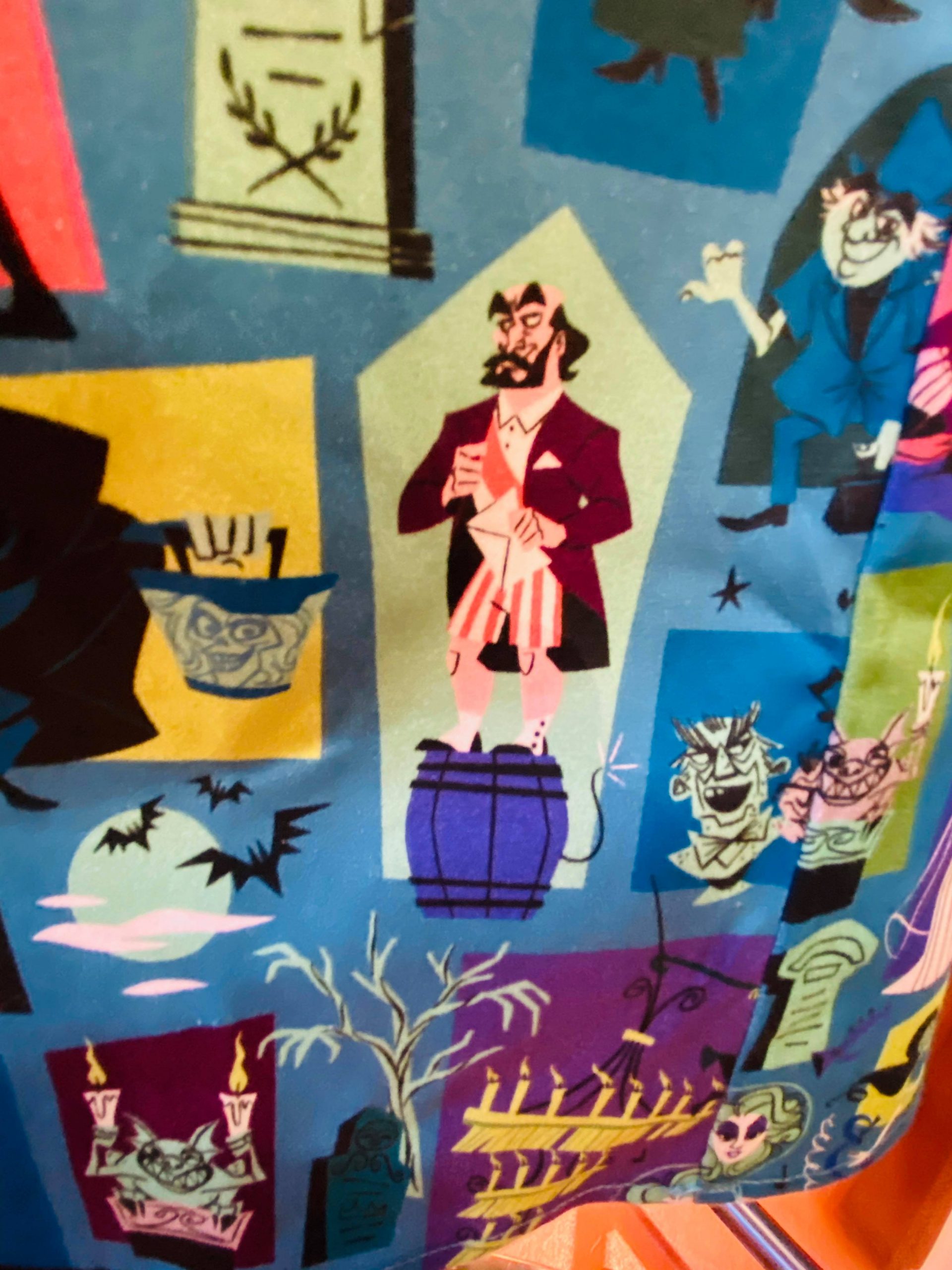 Stretch Portrait Hatbox ghost Haunted Mansion Dress