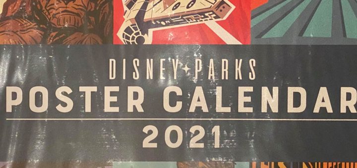 poster calendar front 2021 Disney Parks