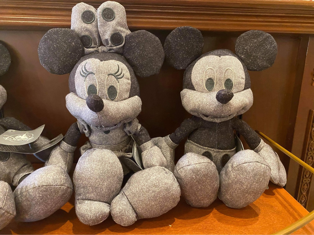 Mickey and Minnie Denim Plush