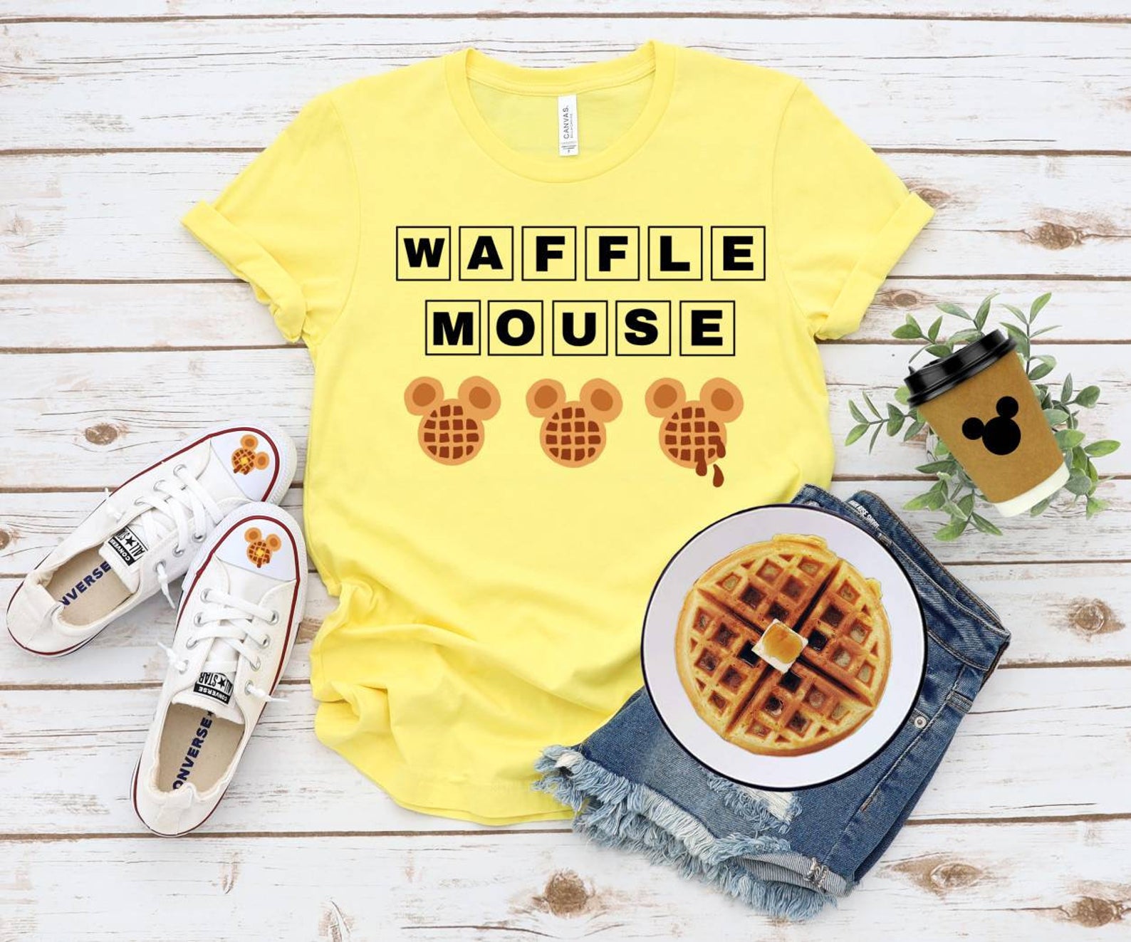 mickey waffle shirt