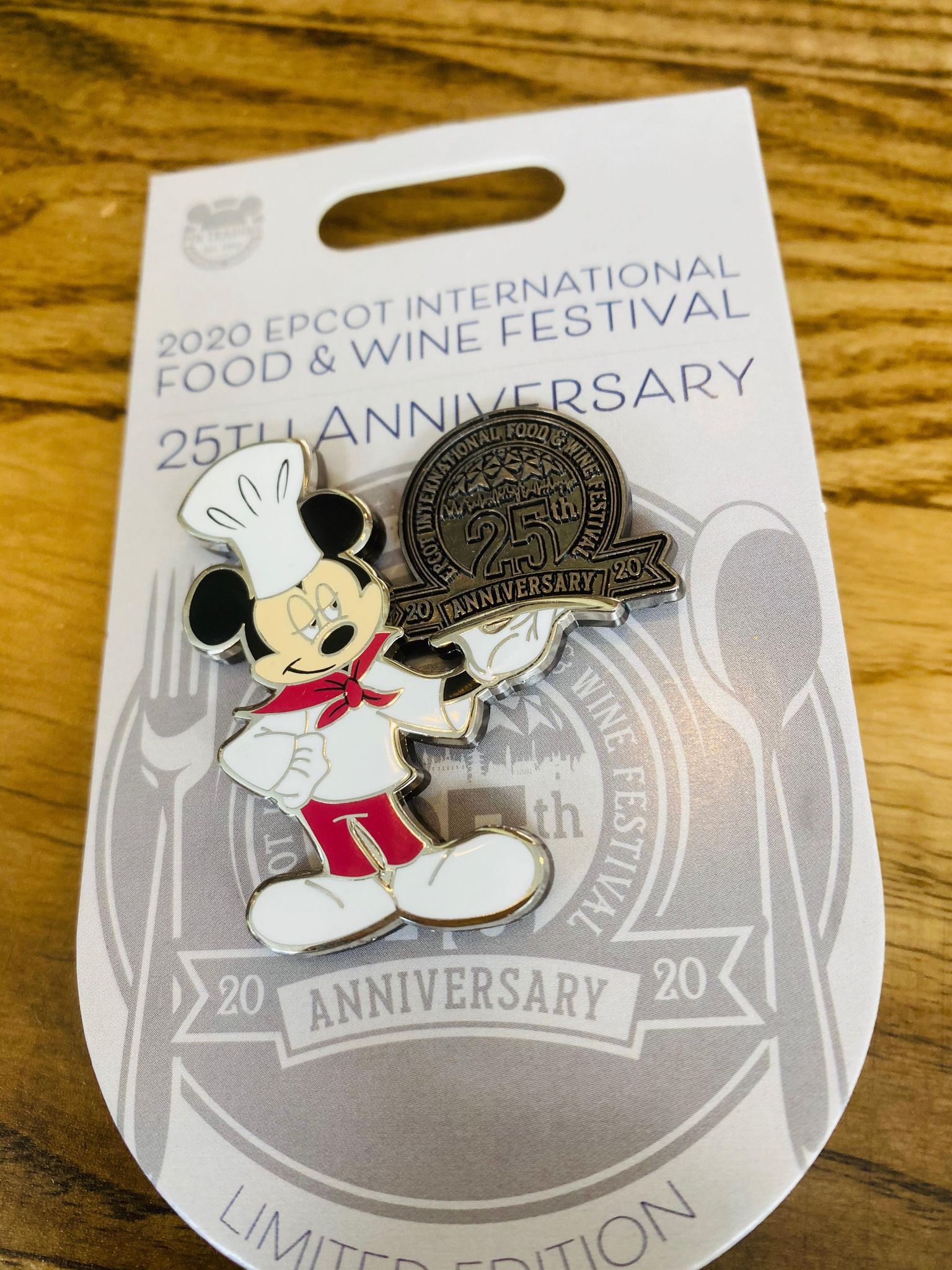 mickey food and wine pin