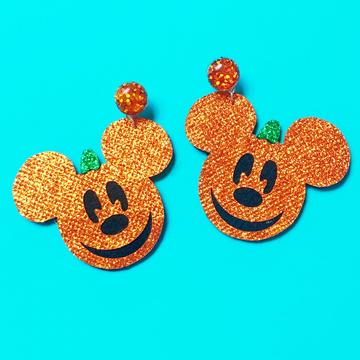Mickey pumpkin earrings