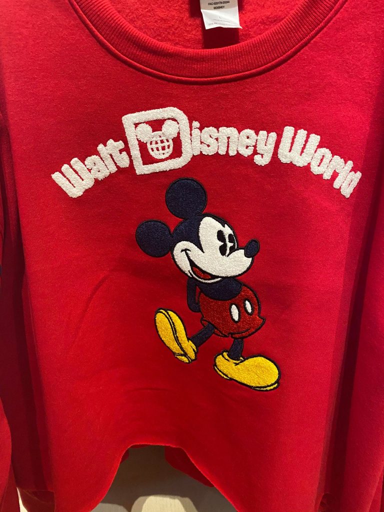 red mickey pullover sweater