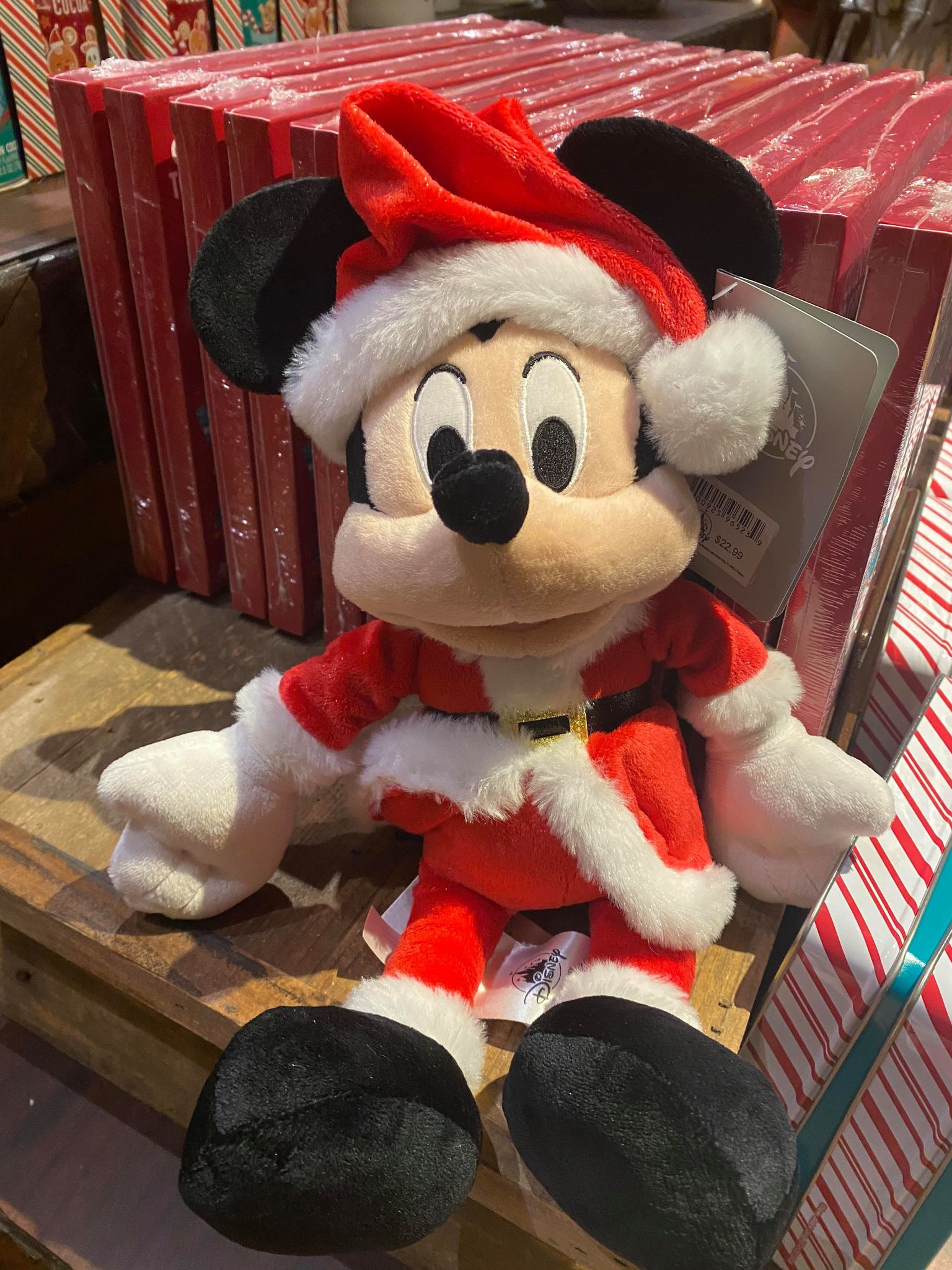 santa mickey plush