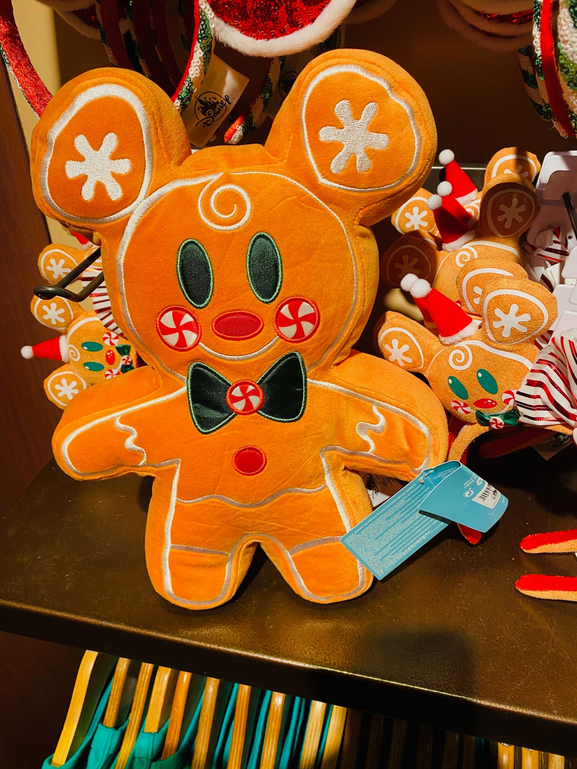 gingerbread mickey and minnie plush