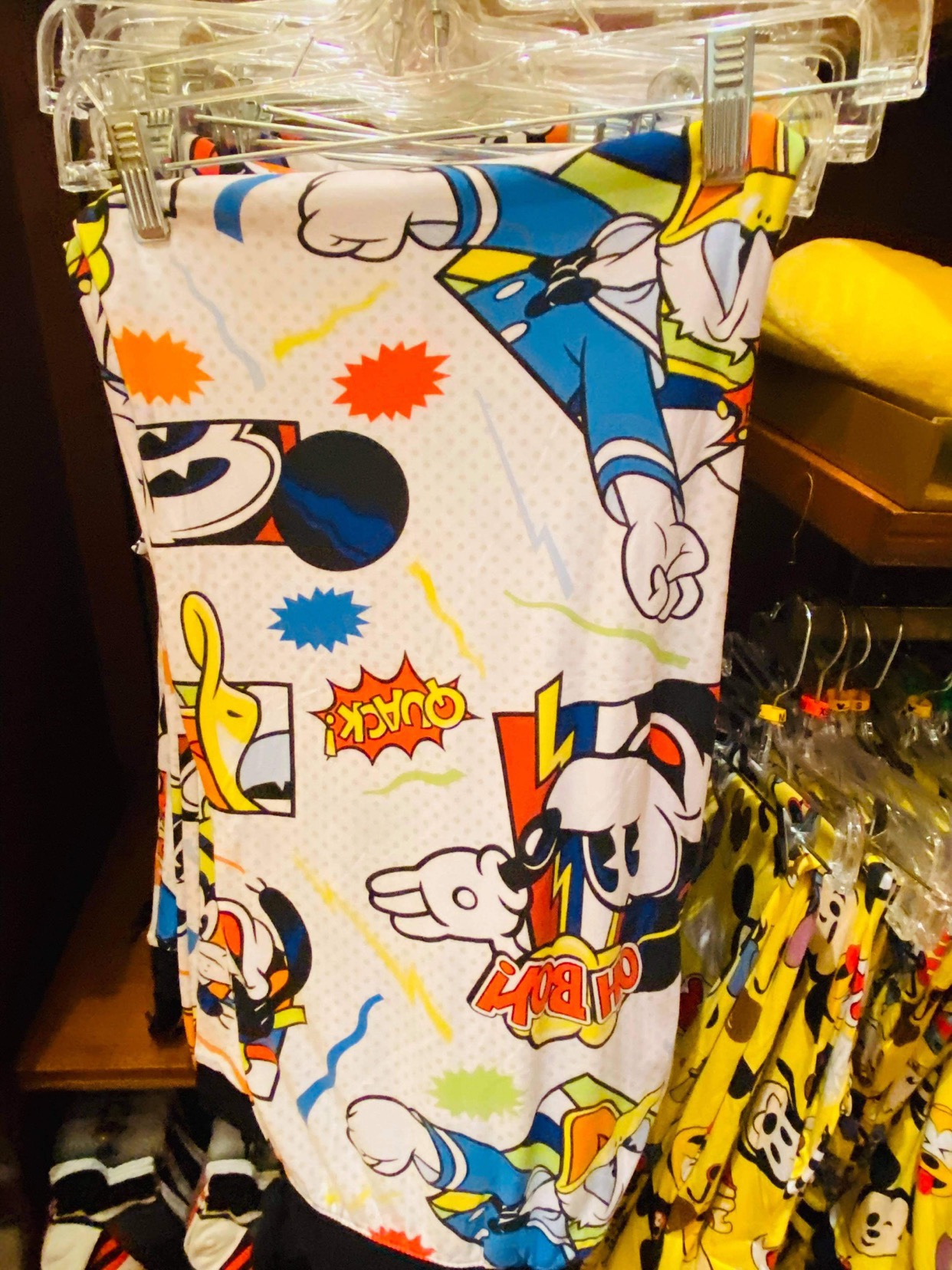 Comic Book inspired Pajama Pants Mickey Donald
