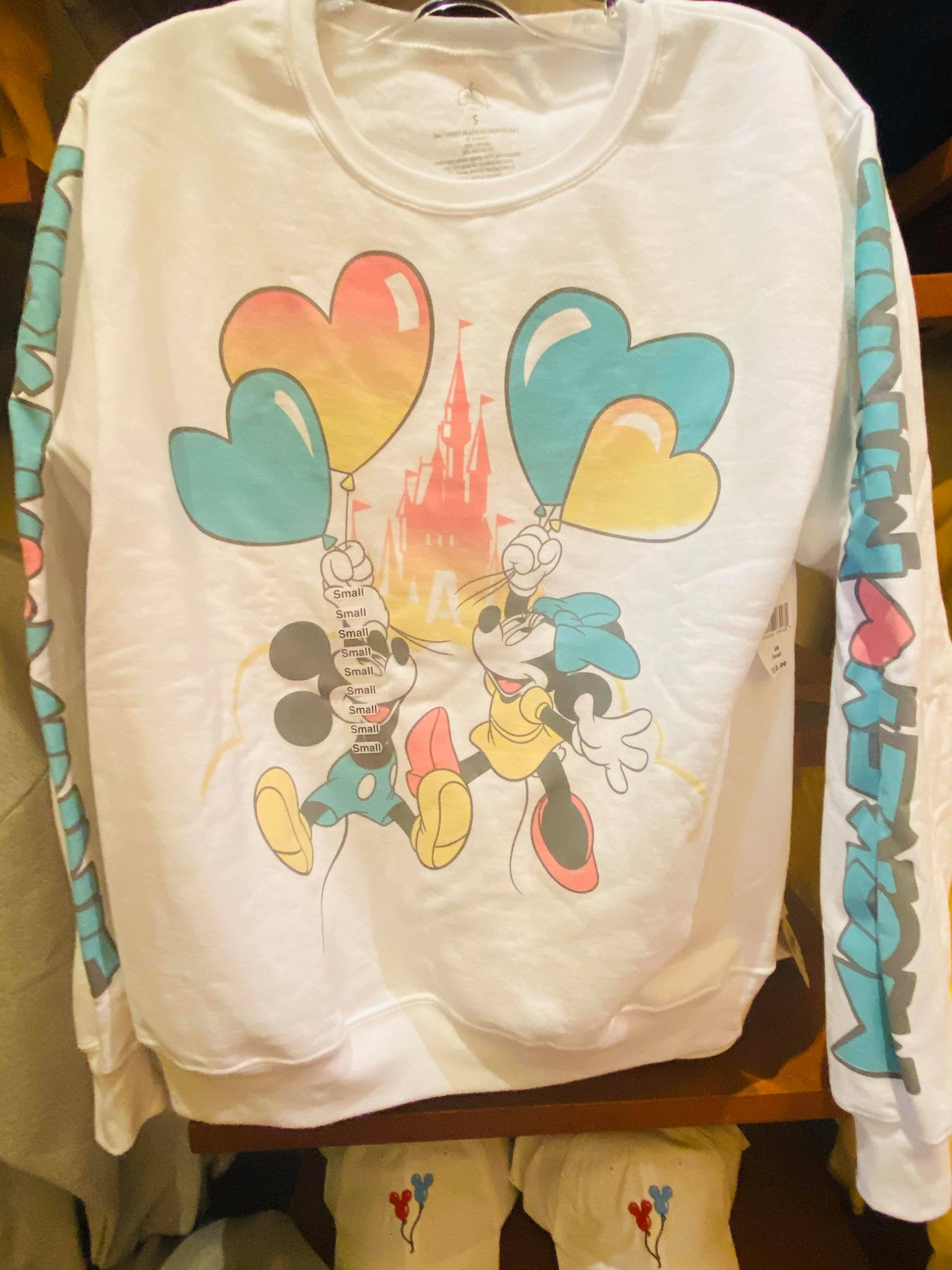 mickey and minnie balloons sweatshirt