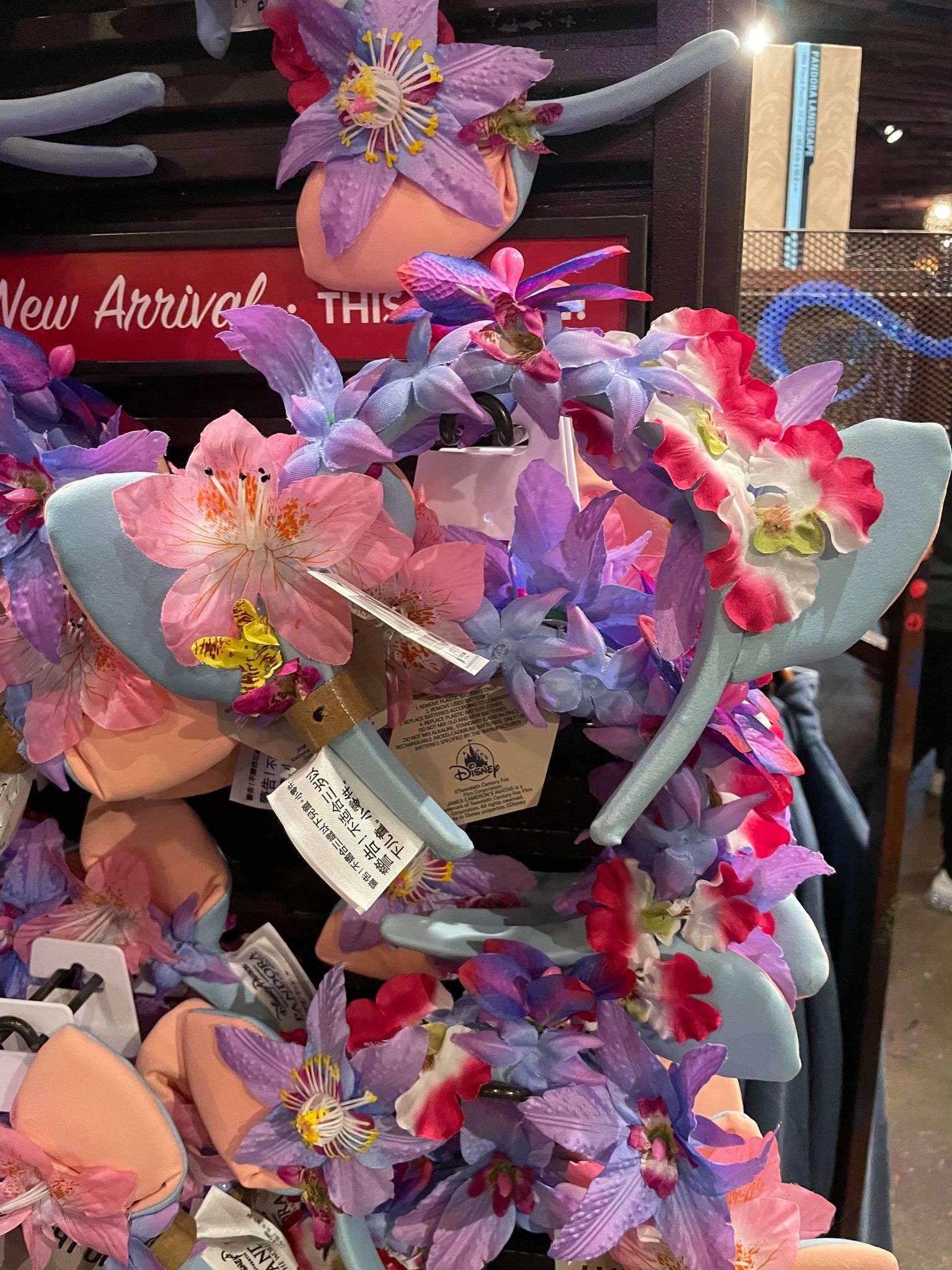 Disney World Avatar Floral Mouse Ear Headband - Pink & Blue New Na main image 4