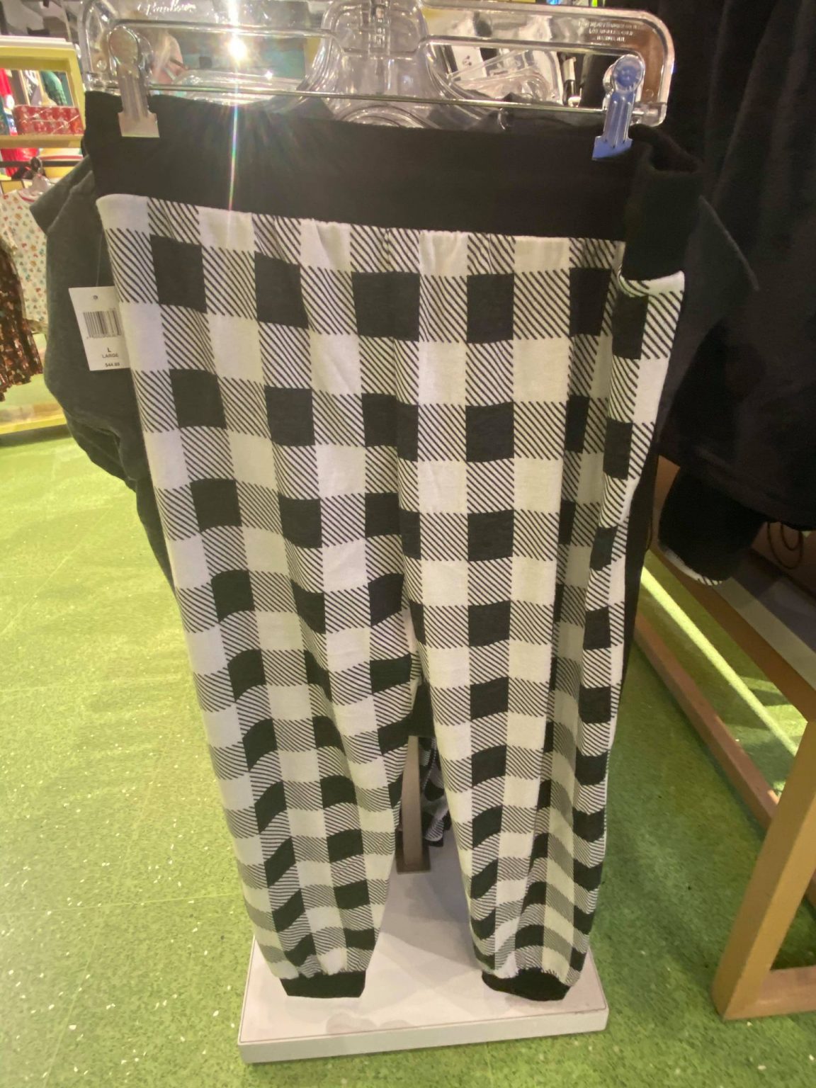 buffalo check joggers