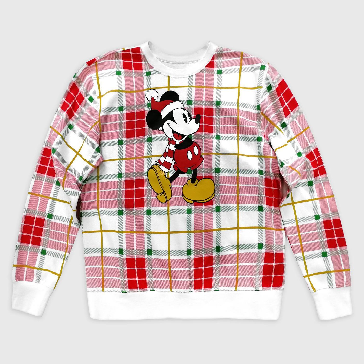 plaid mickey sweater