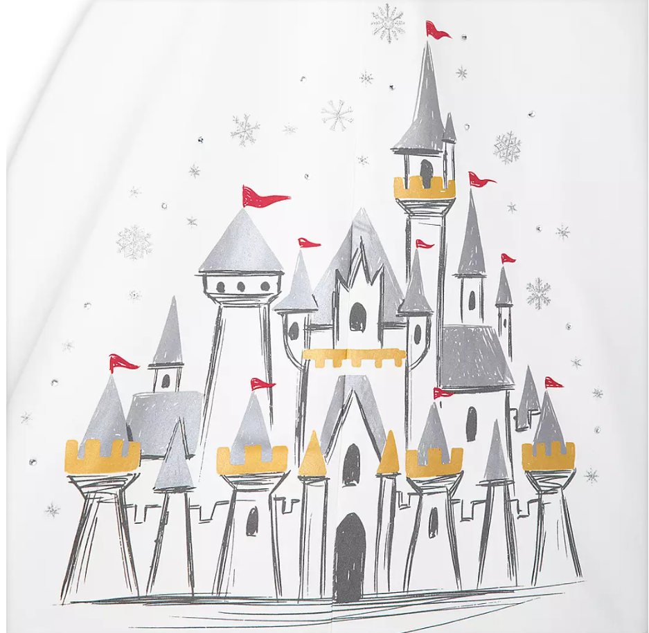 Disney Castle Holiday Dress Detail