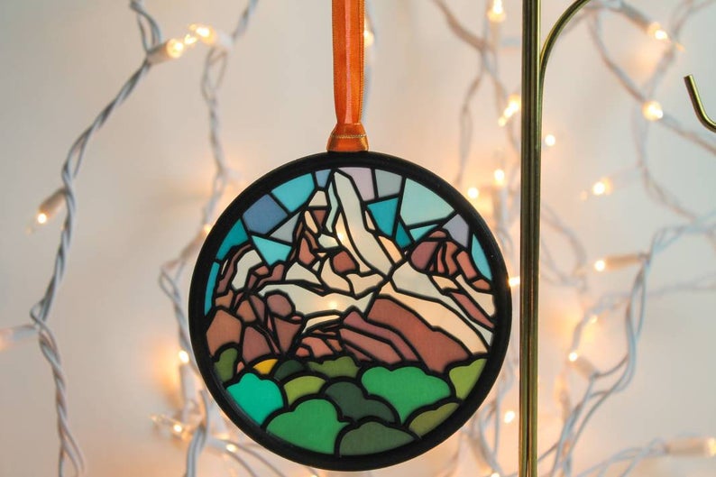 faux stained glass ornament