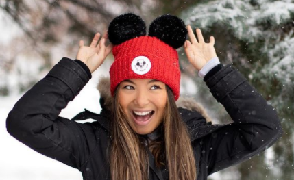 Minnie Mouse Beanie Hat with Double Pom | Love Your Melon