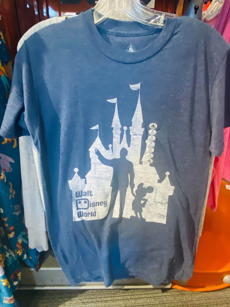 Disney Adult Shirt - Walt and Mickey Partners Statue Castle