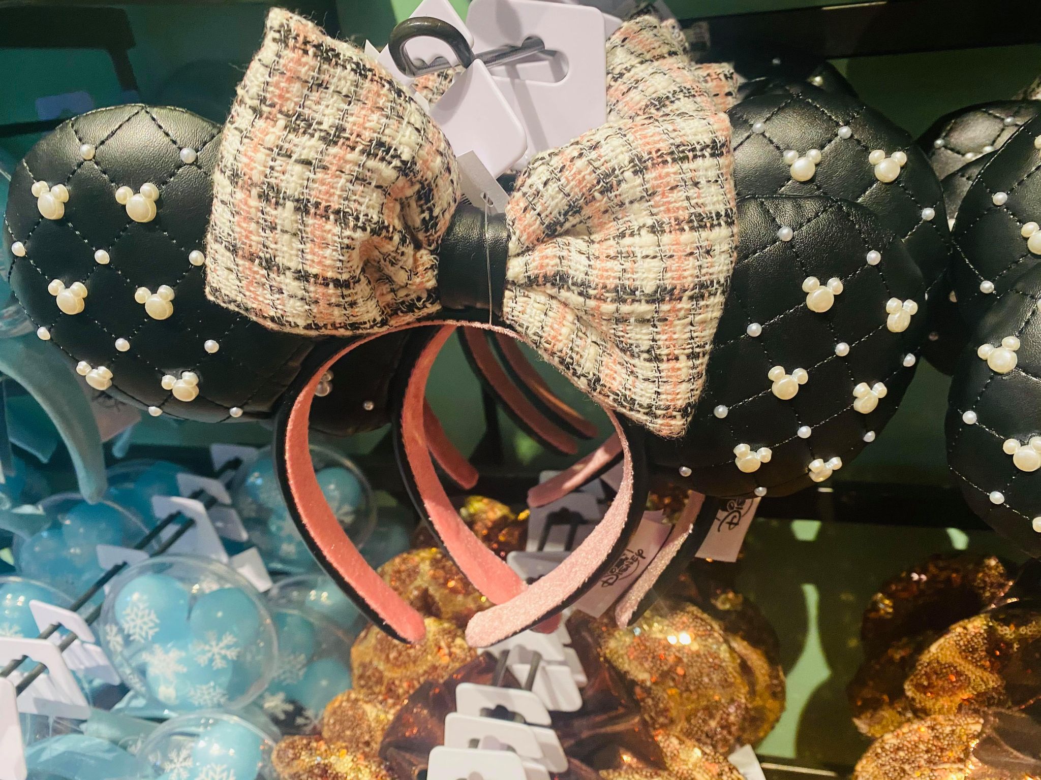 Disney, Other, Gorgeous Tweed And Pearl Minnie Mouse Ears