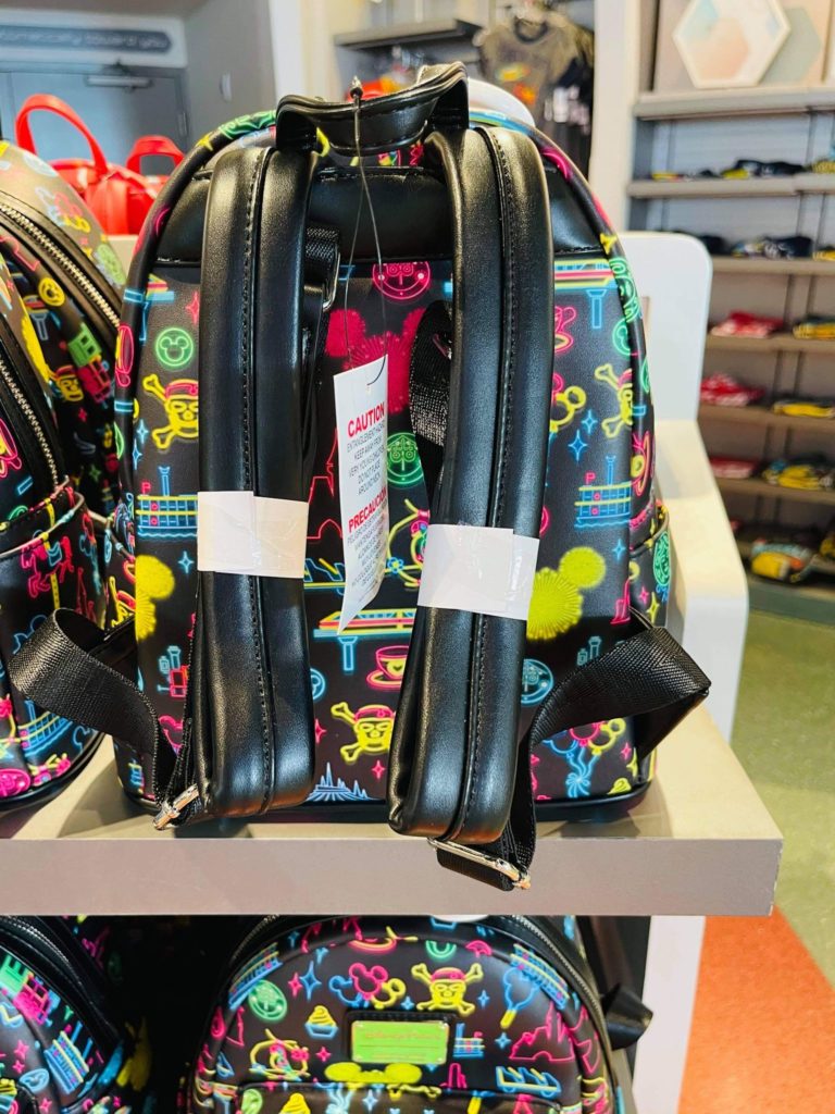 Loungefly Disney Parks Neon Mini Backpack Park Life Attraction Icons