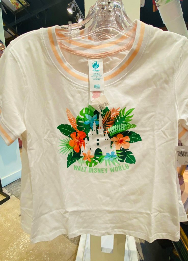 tropical mickey and minnie tee