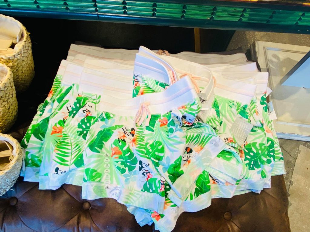 tropical mickey and minnie shorts