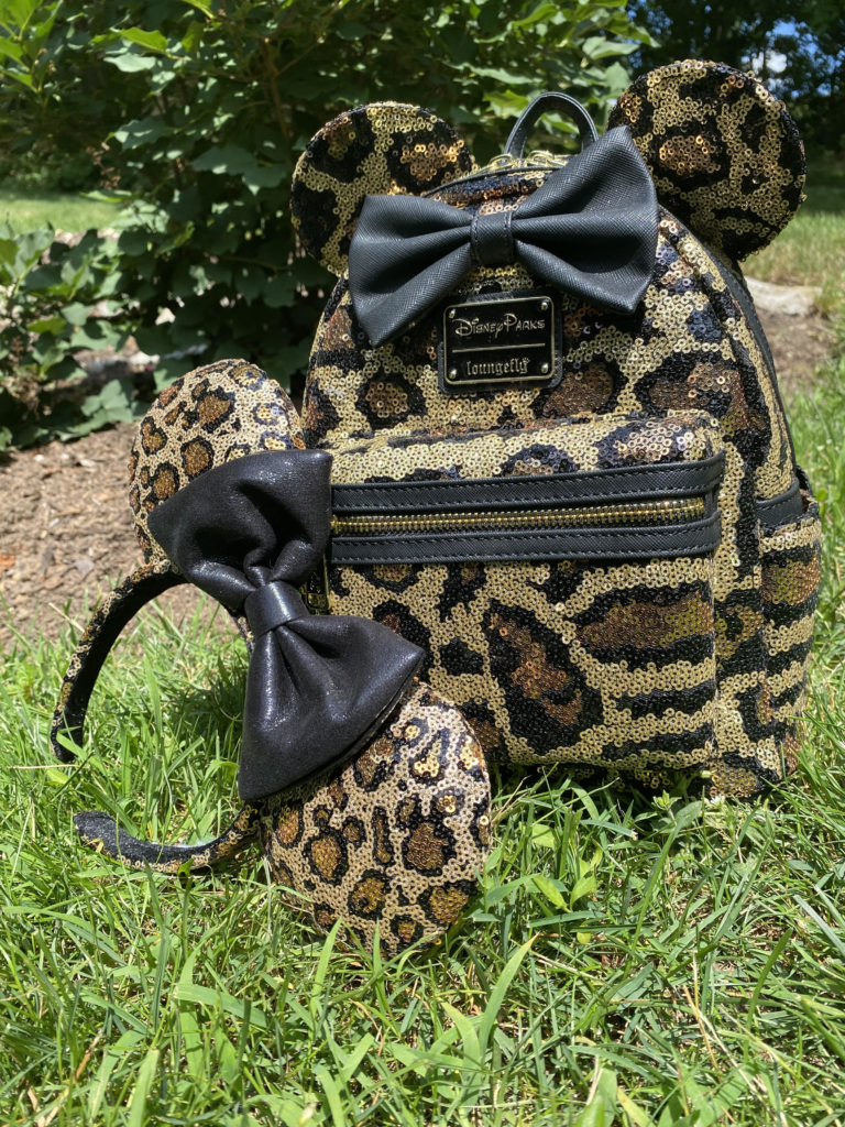 Leopard Print Loungefly Mini Backpack, Minnie Ears